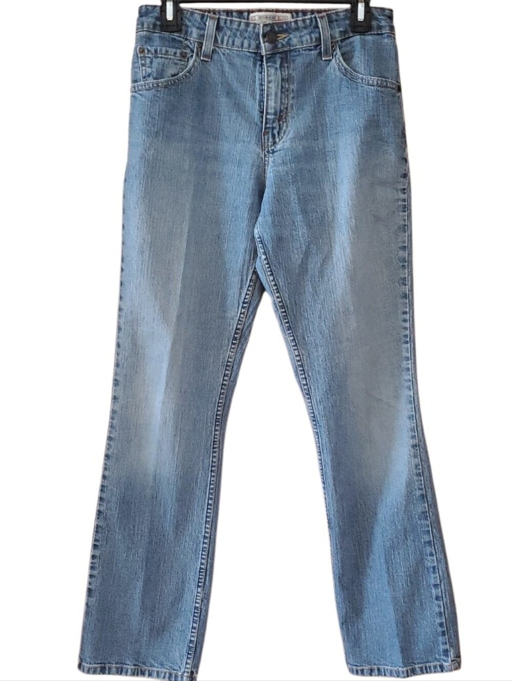 Levis Classic Women's Stretch Midrise Bootcut Blue Denim Jeans Size Misses 6 Med